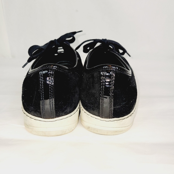 Lanvin cap toe suede and patent leather sneakers - Picture 5 of 7